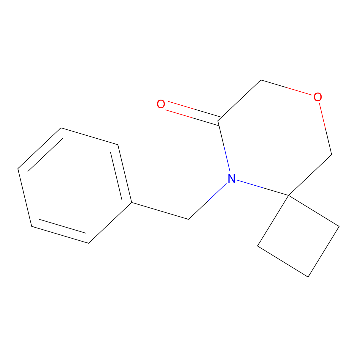 5-Benzyl-8-oxa-5-azaspiro[3.5]nonan-6-one molecular structure, CAS 1147112-75-1