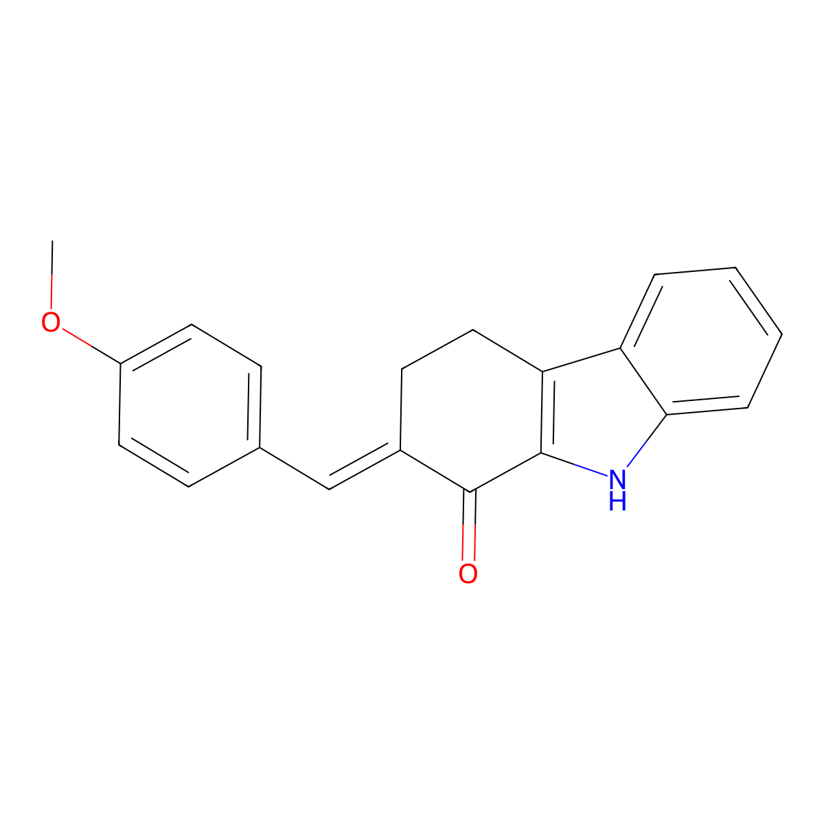 (2E)-2-[(4-methoxyphenyl)methylidene]-2,3,4,9-tetrahydro-1H-carbazol-1-one molecular structure, CAS 1147118-58-8