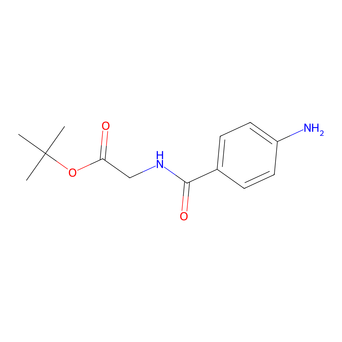 Tert-butyl 2-[(4-aminophenyl)formamido]acetate molecular structure, CAS 1147138-35-9