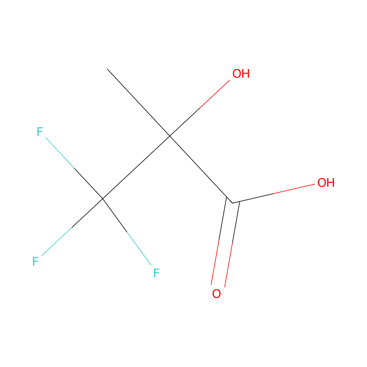 3,3,3-Trifluoro-2-hydroxy-2-methylpropanoic acid molecular structure, CAS 114715-77-4