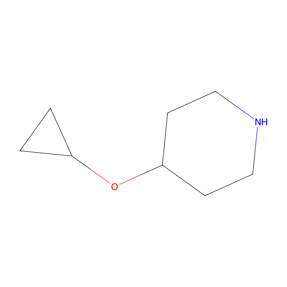 4-Cyclopropoxypiperidine molecular structure, CAS 1147181-37-0