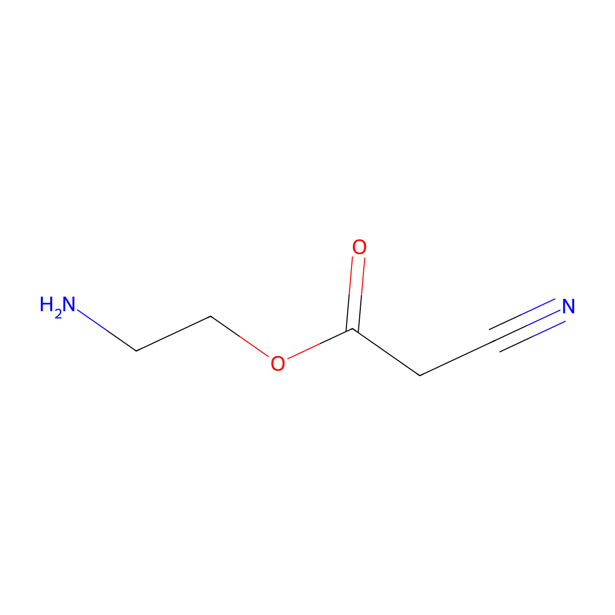 2-Aminoethyl 2-cyanoacetate molecular structure, CAS 1147182-17-9