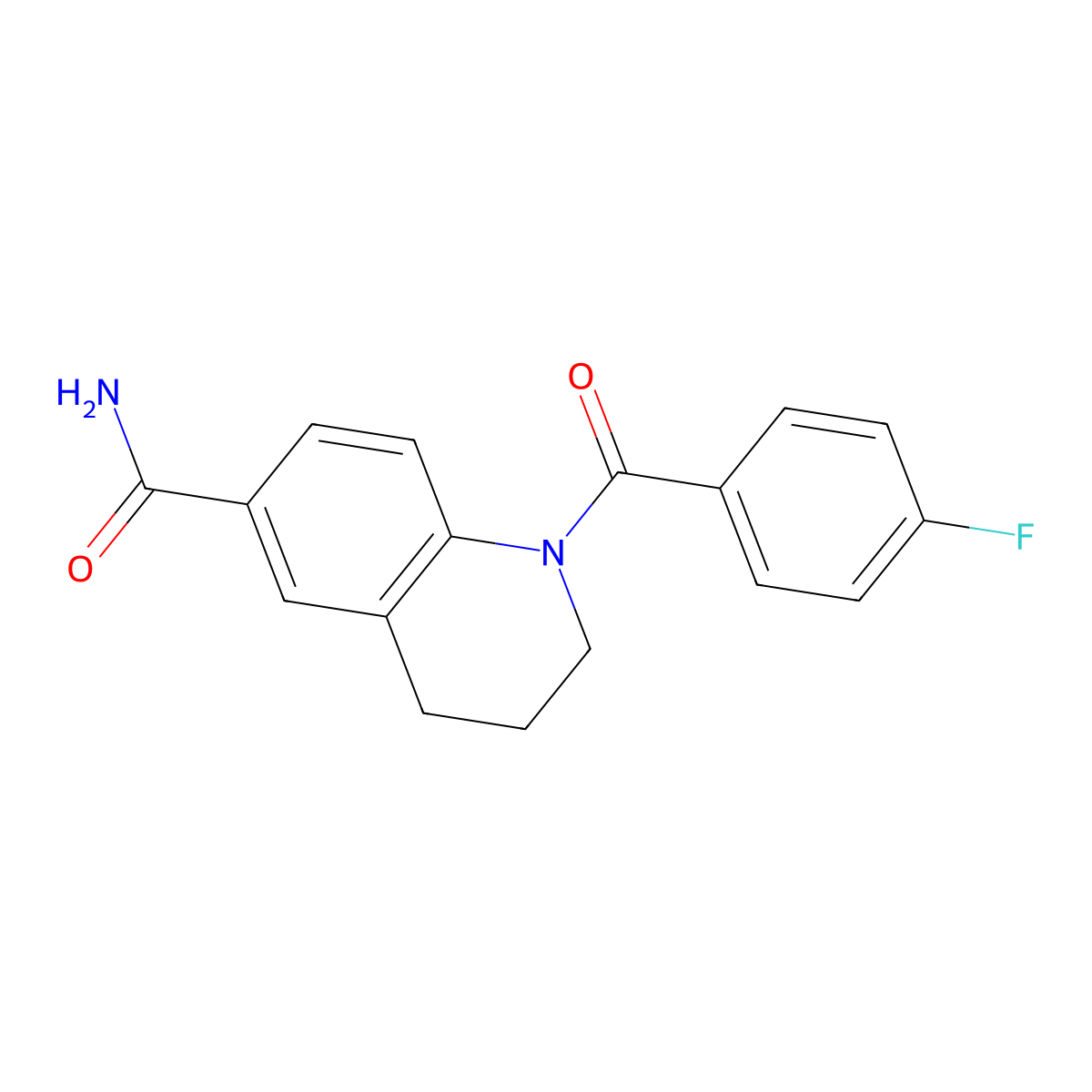 1-(4-Fluorobenzoyl)-1,2,3,4-tetrahydroquinoline-6-carboxamide molecular structure, CAS 1147185-91-8