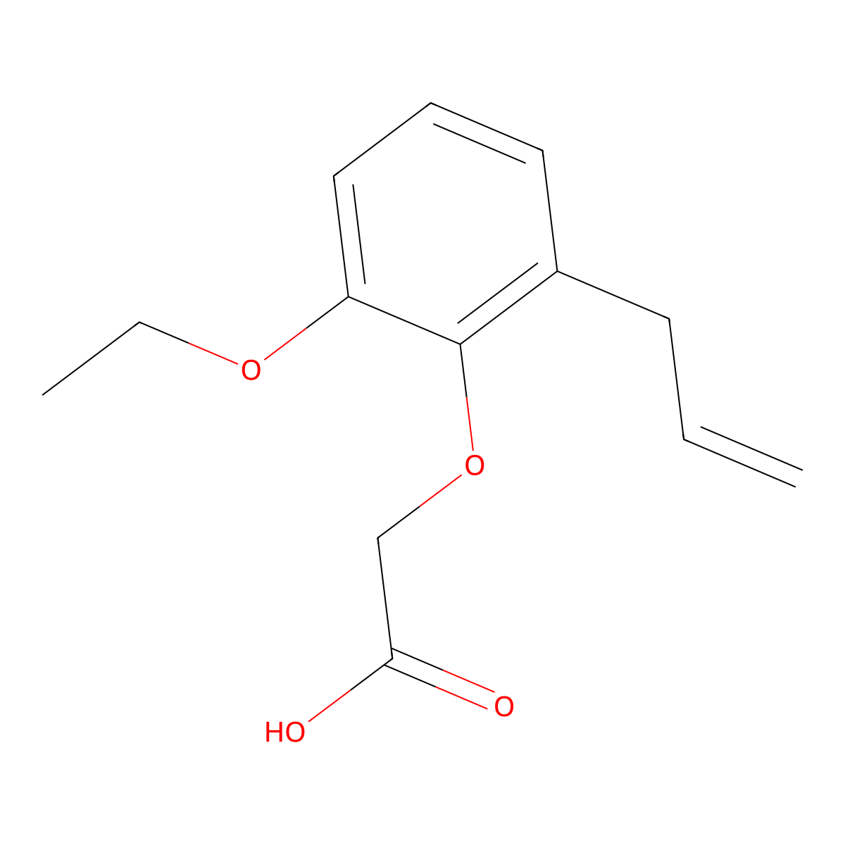 [2-Ethoxy-6-(prop-2-en-1-yl)phenoxy]acetic acid molecular structure, CAS 1147189-17-0