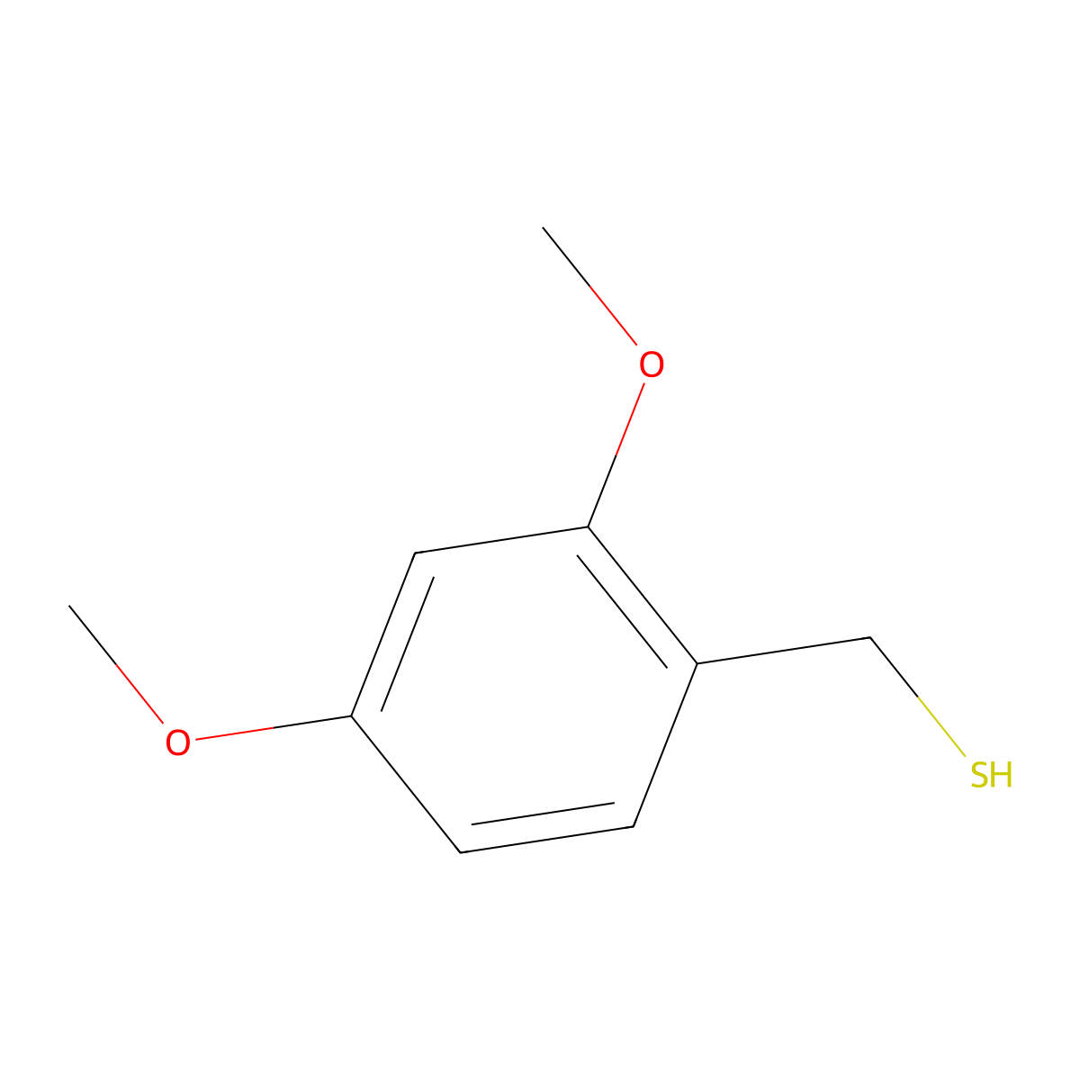 (2,4-Dimethoxyphenyl)methanethiol molecular structure, CAS 114719-65-2