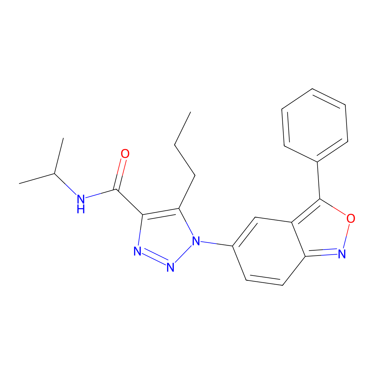 1-(3-phenyl-2,1-benzoxazol-5-yl)-N-(propan-2-yl)-5-propyl-1H-1,2,3-triazole-4-carboxamide molecular structure, CAS 1147199-32-3