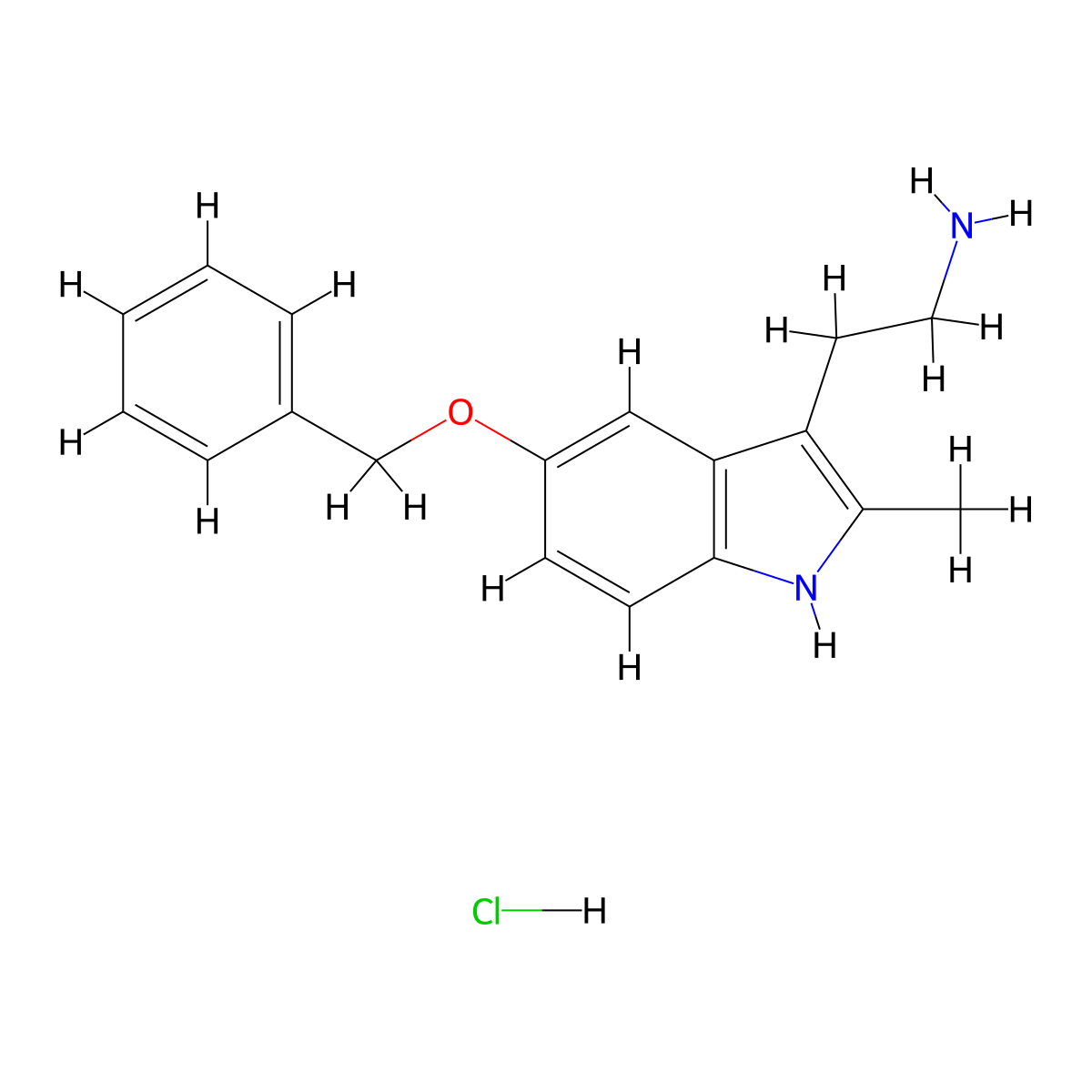 2-[5-(Benzyloxy)-2-methyl-1H-indol-3-YL]ethanamine hydrochloride molecular structure, CAS 1147199-72-1