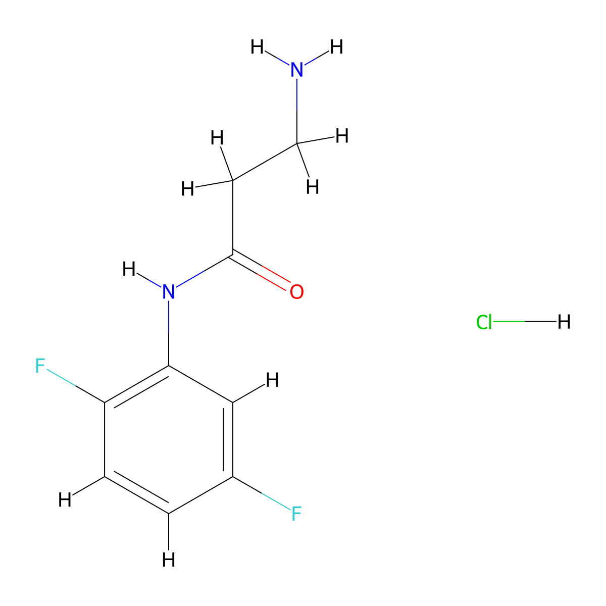 N~1~-(2,5-Difluorophenyl)-beta-alaninamide hydrochloride molecular structure, CAS 1147202-33-2