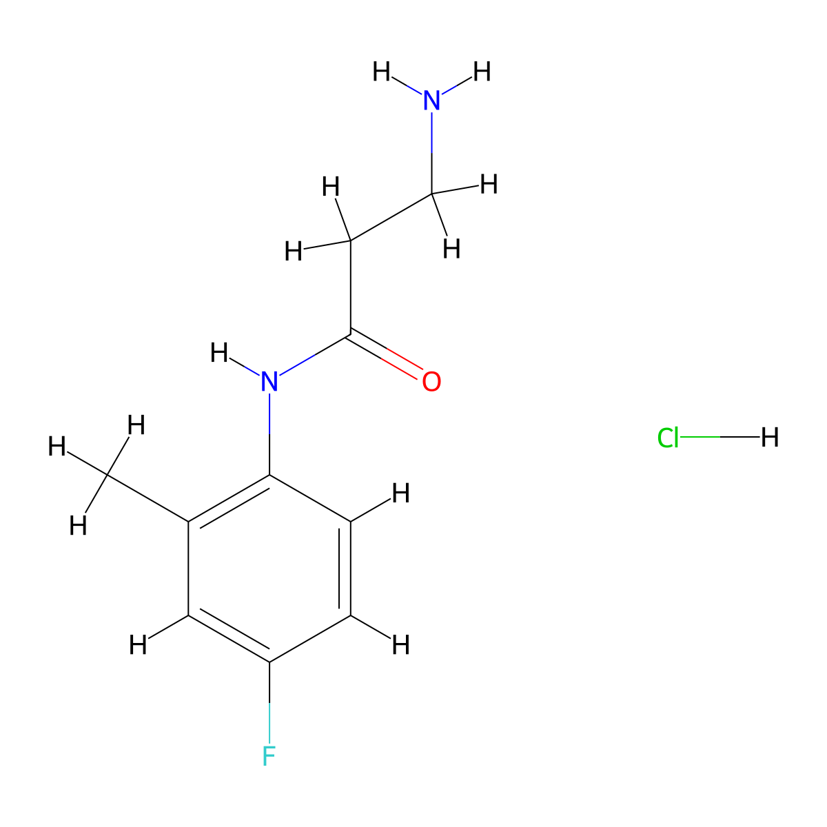 3-Amino-N-(4-fluoro-2-methylphenyl)propanamide hydrochloride molecular structure, CAS 1147210-04-5