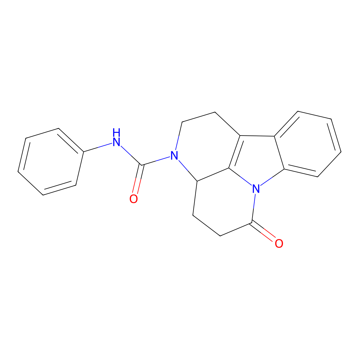 2-Oxo-N-phenyl-1,6-diazatetracyclo[7.6.1.0{5,16}.0{10,15}]hexadeca-9(16),10(15),11,13-tetraene-6-carboxamide molecular structure, CAS 1147214-38-7