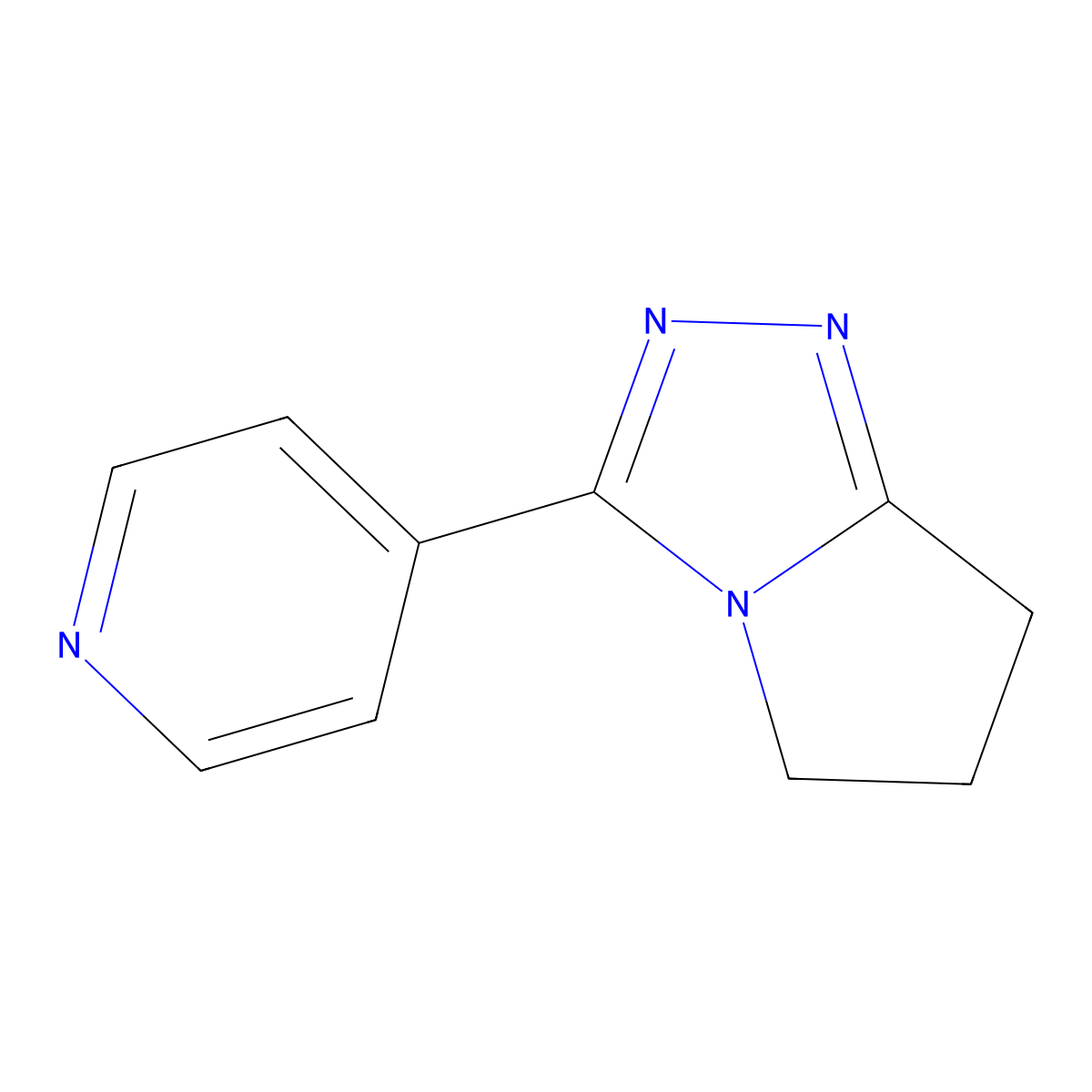 3-pyridin-4-yl-6,7-dihydro-5H-pyrrolo[2,1-c][1,2,4]triazole molecular structure, CAS 114722-58-6
