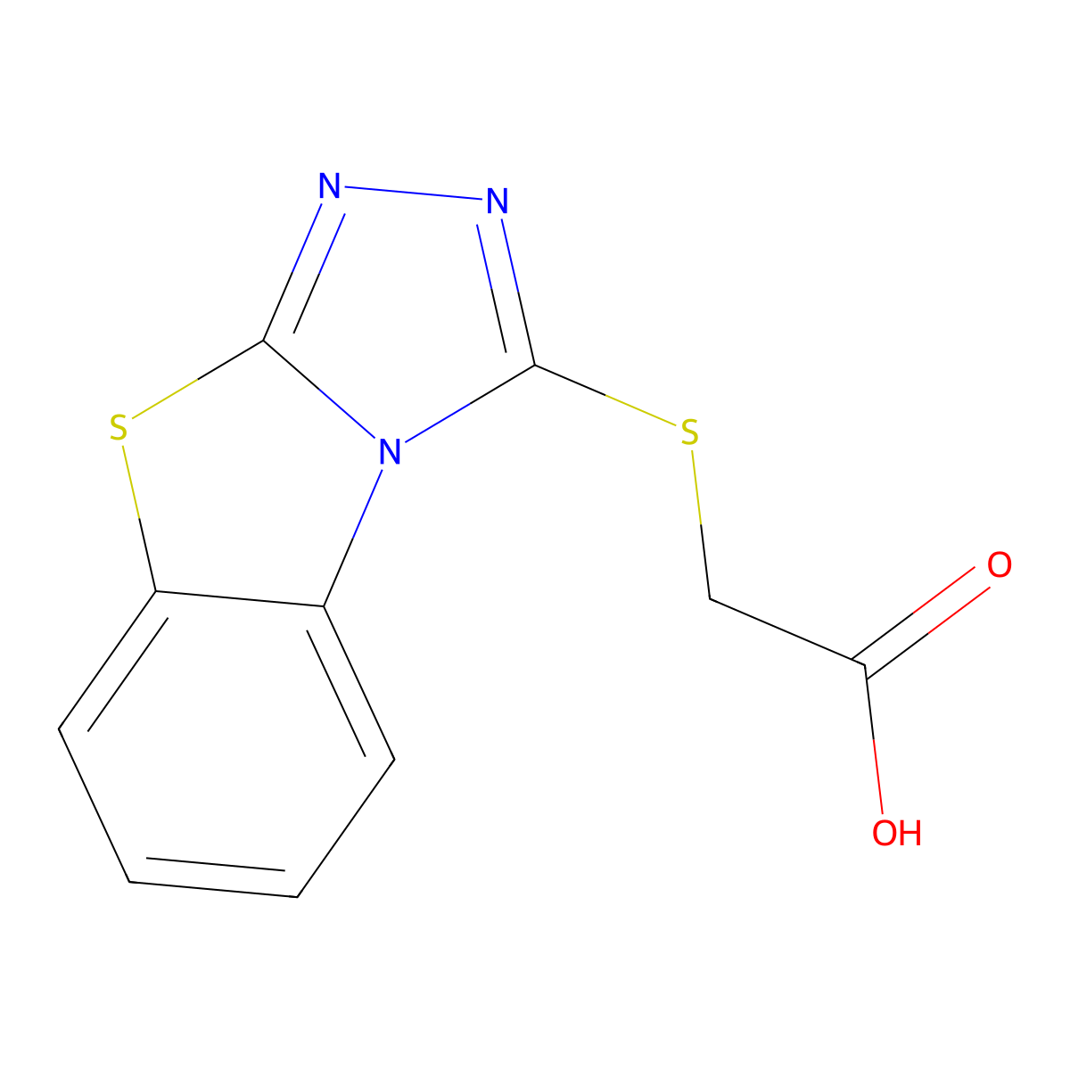 ([1,2,4]Triazolo[3,4-B][1,3]benzothiazol-3-ylthio)acetic acid molecular structure, CAS 114722-63-3