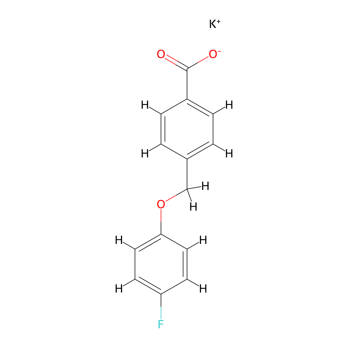 Potassium 4-((4-fluorophenoxy)methyl)benzoate molecular structure, CAS 1147231-39-7