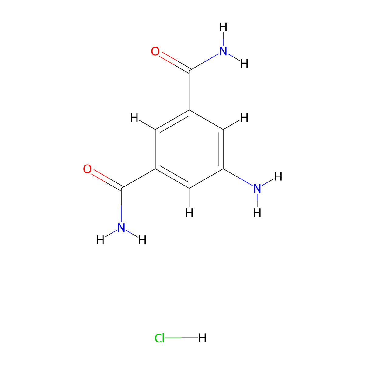 5-Aminoisophthalamide hydrochloride molecular structure, CAS 1147233-38-2