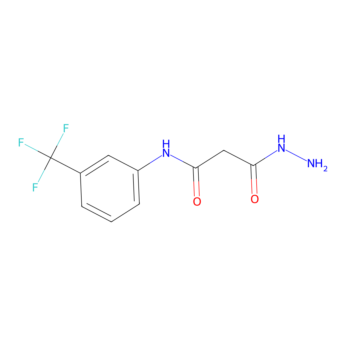 2-Hydrazinocarbonyl-N-(3-trifluoromethyl-phenyl)-acetamide molecular structure, CAS 1147236-06-3