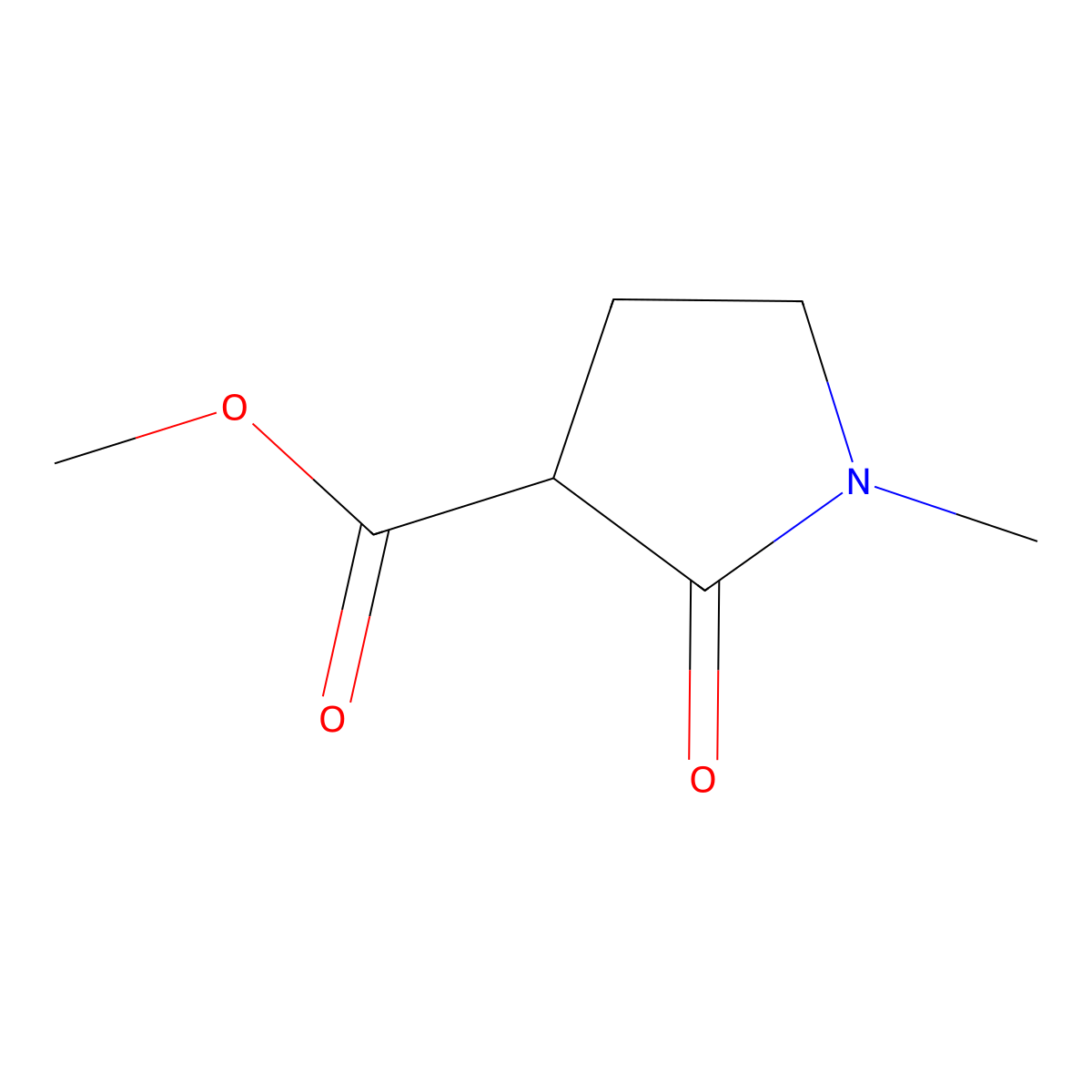 Methyl 1-methyl-2-oxopyrrolidine-3-carboxylate molecular structure, CAS 114724-98-0