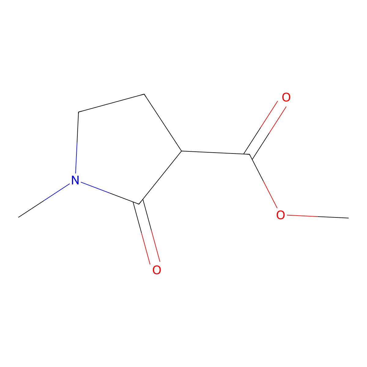 Methyl 1-methyl-2-oxopyrrolidine-3-carboxylate molecular structure, CAS 114724-98-0