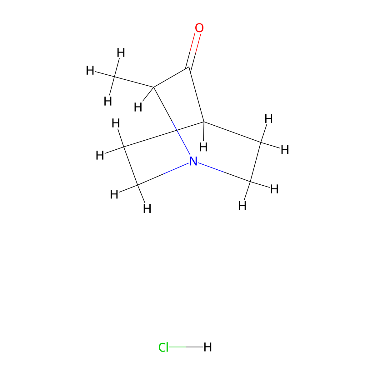 1-Azabicyclo[2.2.2]octan-3-one, 2-methyl-, hydrochloride molecular structure, CAS 114725-01-8