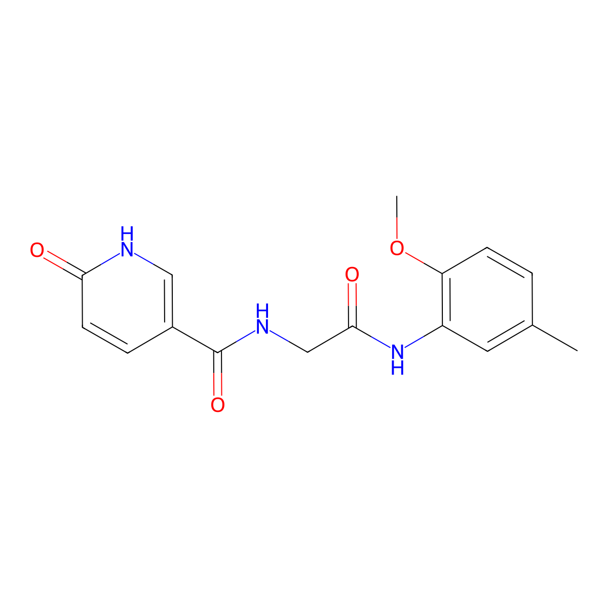 N-(2-((2-methoxy-5-methylphenyl)amino)-2-oxoethyl)-6-oxo-1,6-dihydropyridine-3-carboxamide molecular structure, CAS 1147281-32-0