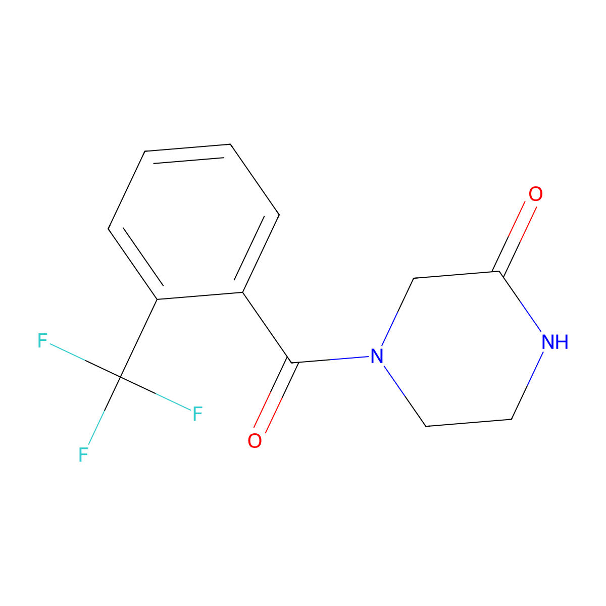 4-[2-(Trifluoromethyl)benzoyl]piperazin-2-one molecular structure, CAS 1147288-79-6