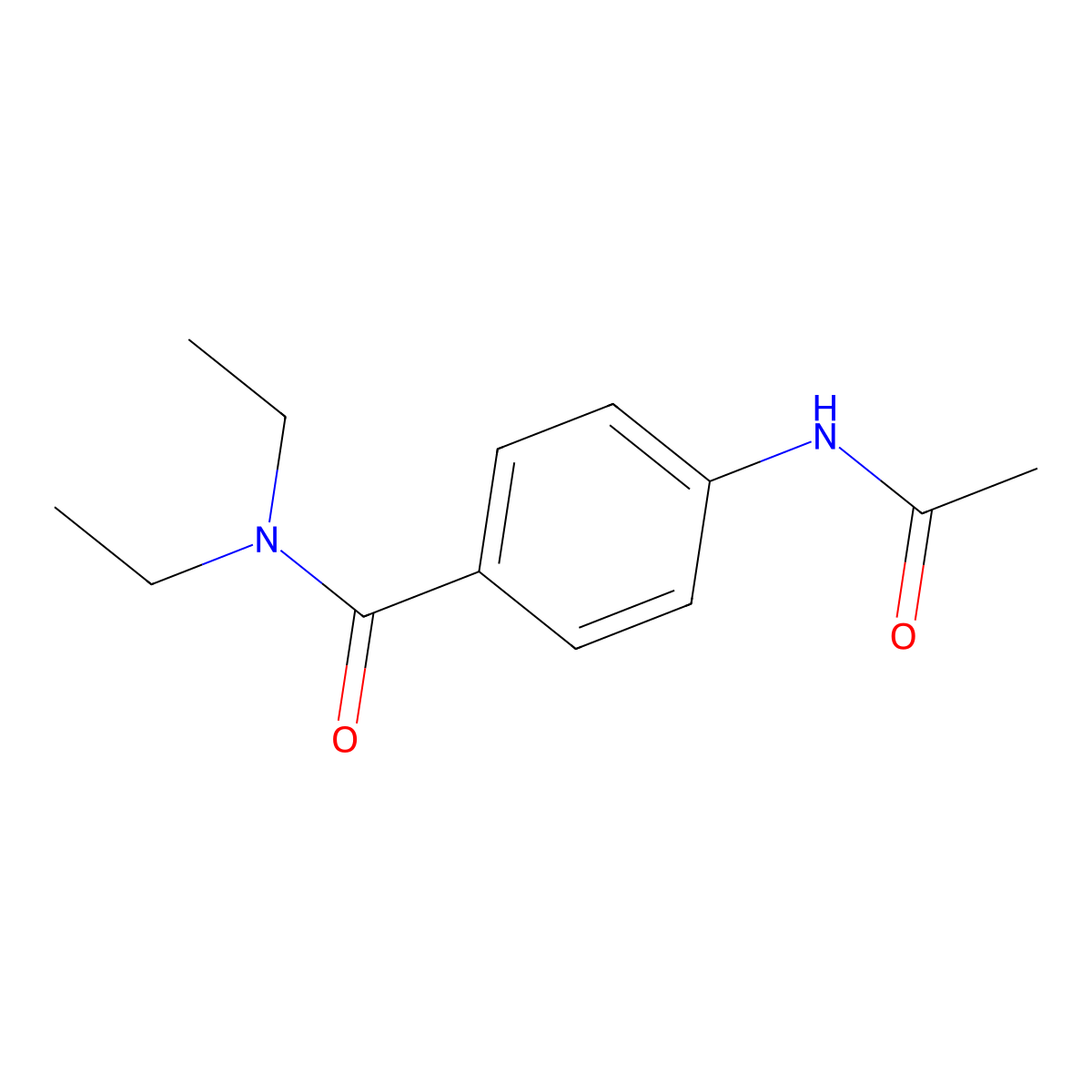 4-acetamido-N,N-diethylbenzamide molecular structure, CAS 114729-06-5