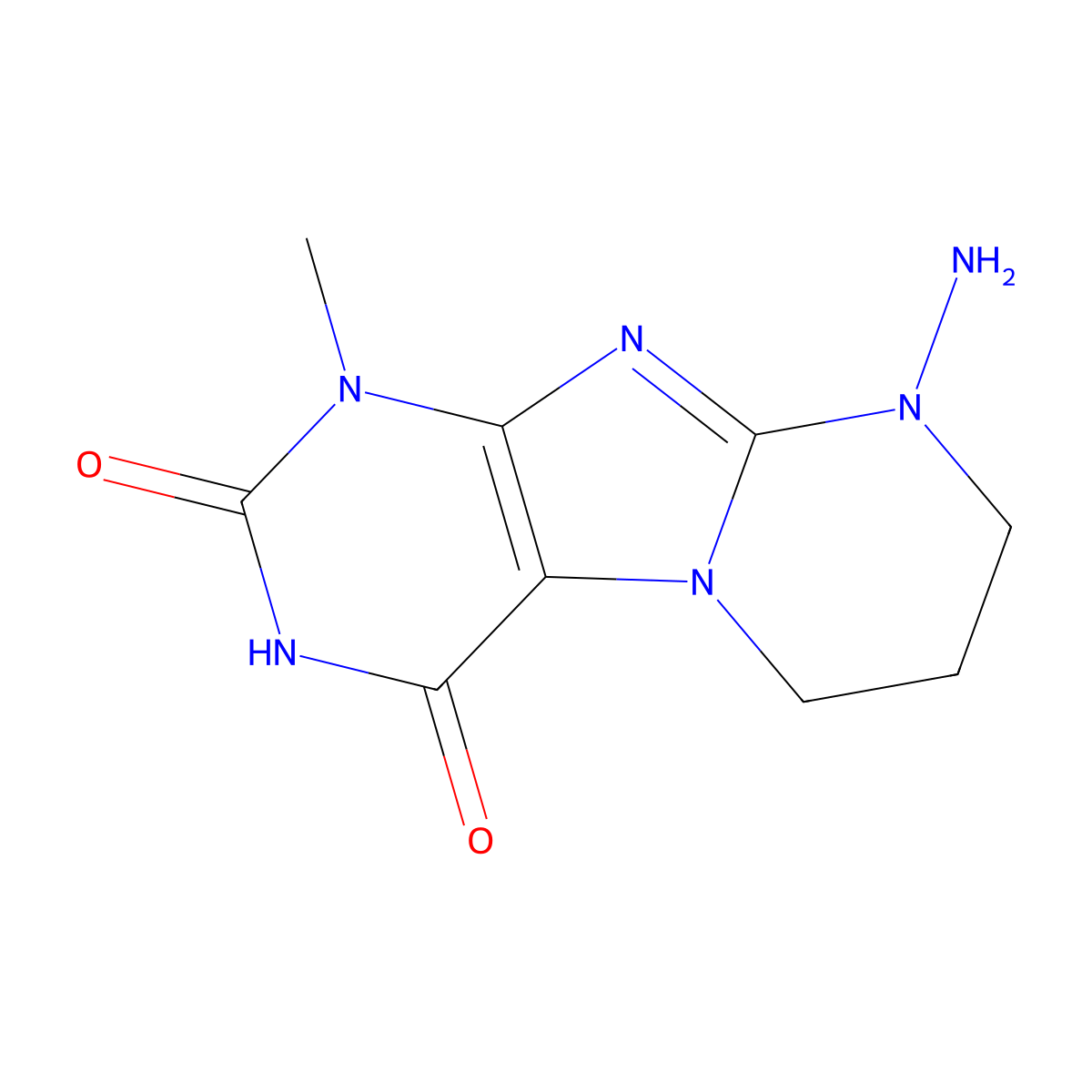 9-amino-1-methyl-7,8-dihydro-6H-purino[7,8-a]pyrimidine-2,4-dione molecular structure, CAS 1147322-88-0