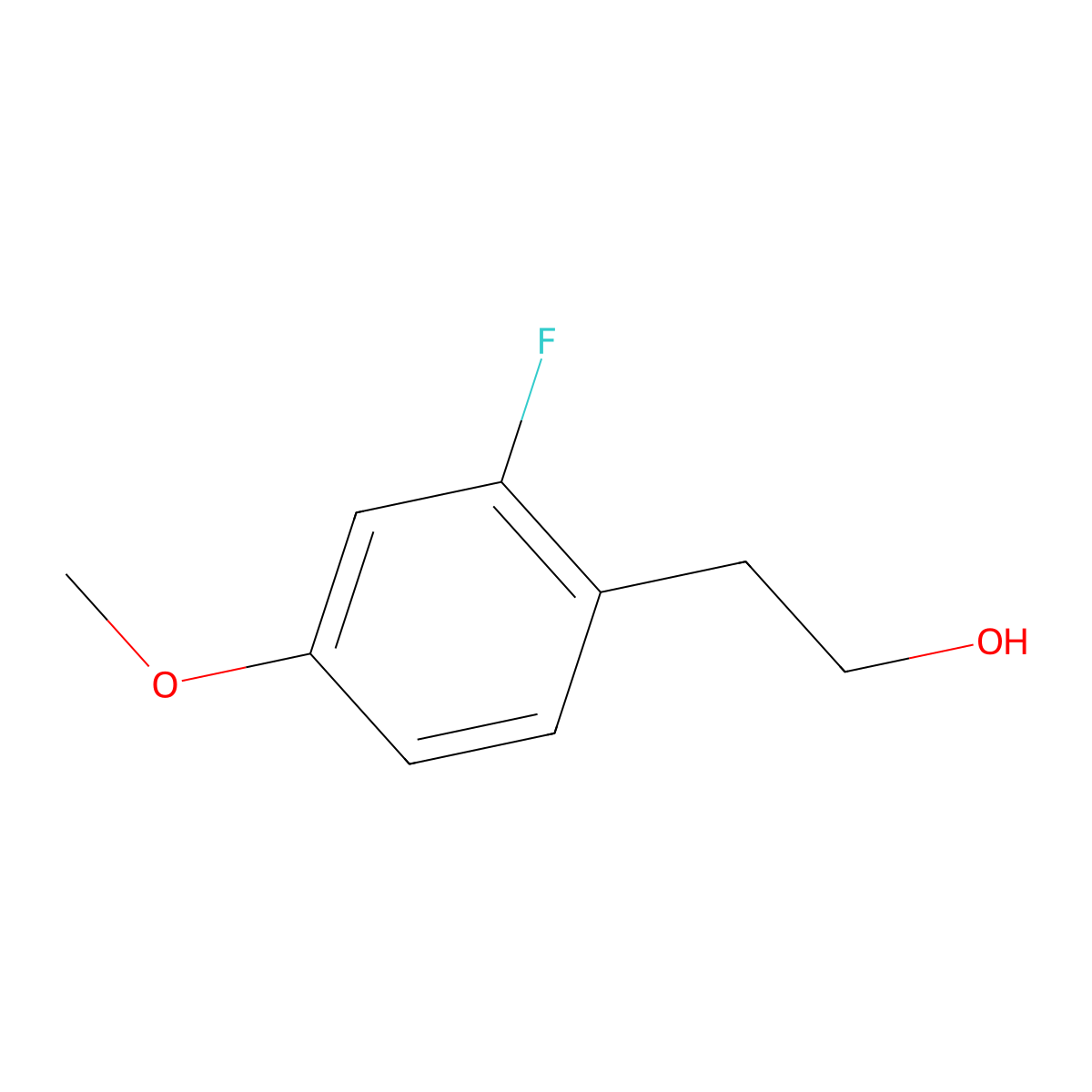 2-(2-Fluoro-4-methoxyphenyl)ethan-1-ol molecular structure, CAS 1147392-04-8