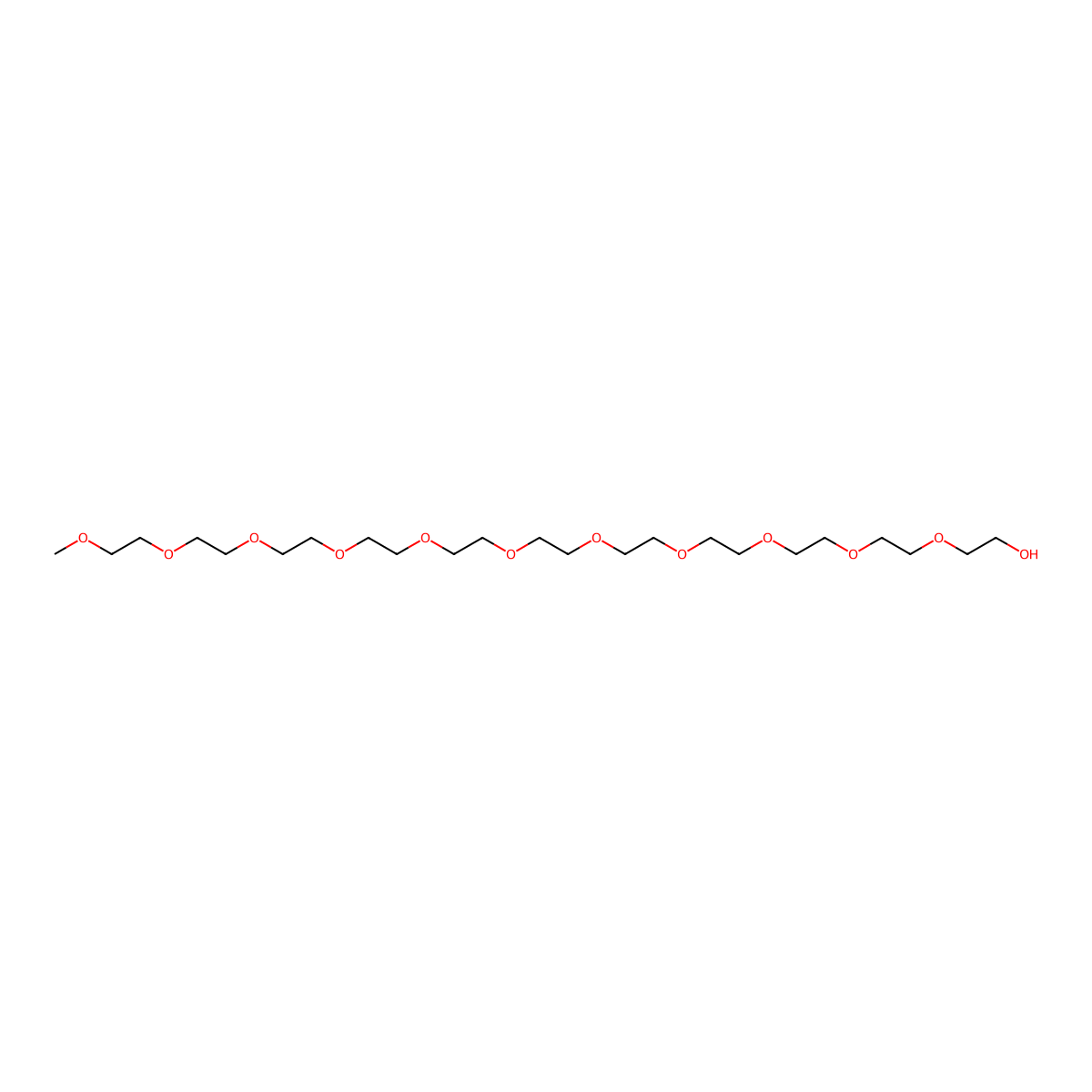 Undecaethylene glycol monomethyl ether molecular structure, CAS 114740-40-8