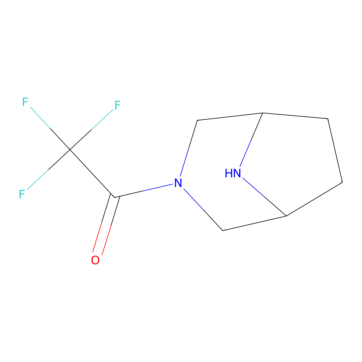 1-(3,8-Diazabicyclo[3.2.1]octan-3-yl)-2,2,2-trifluoroethanone molecular structure, CAS 1147422-04-5