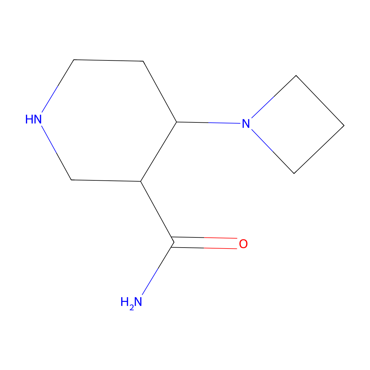 4-(Azetidin-1-yl)piperidine-3-carboxamide molecular structure, CAS 1147422-13-6