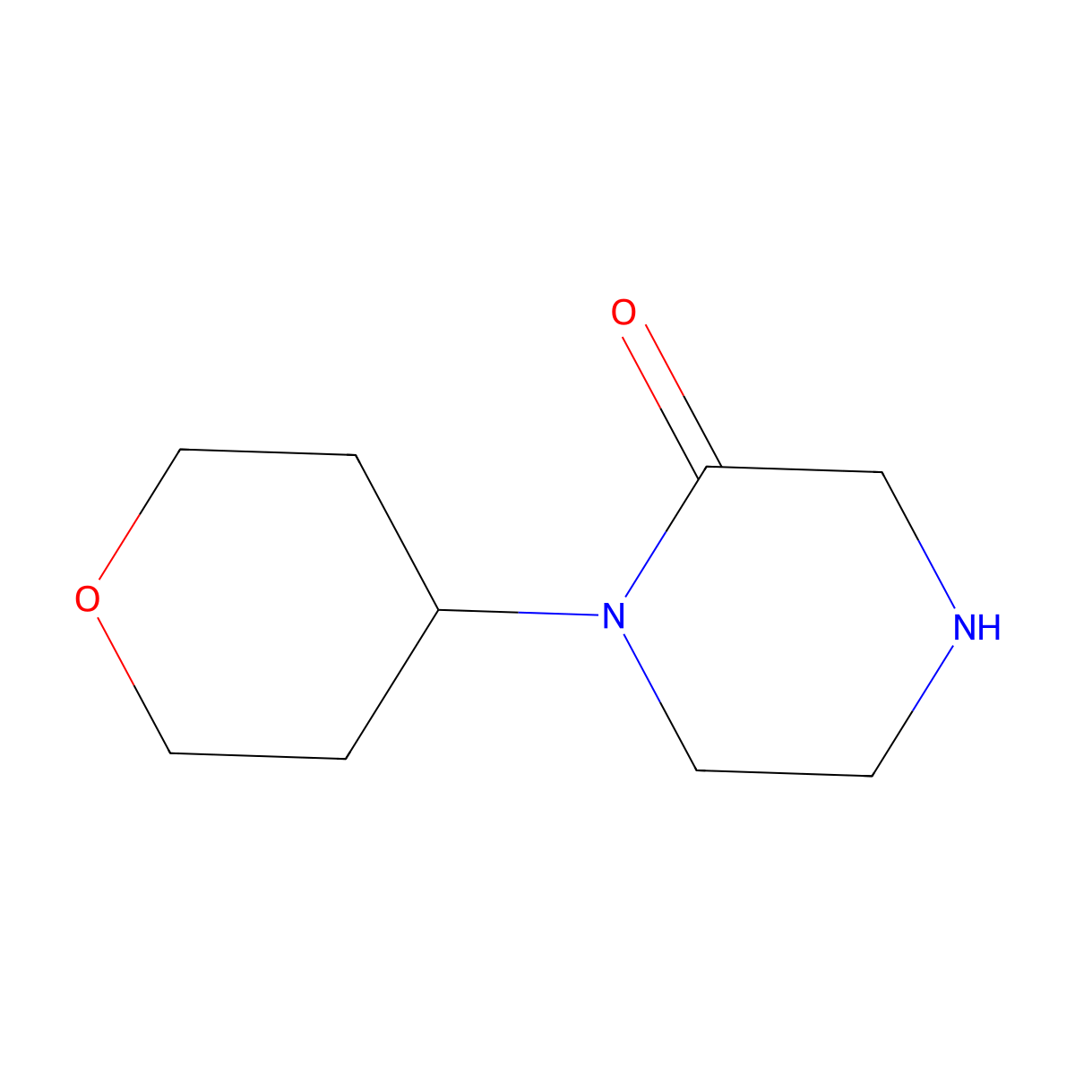 1-(Oxan-4-yl)piperazin-2-one molecular structure, CAS 1147422-83-0