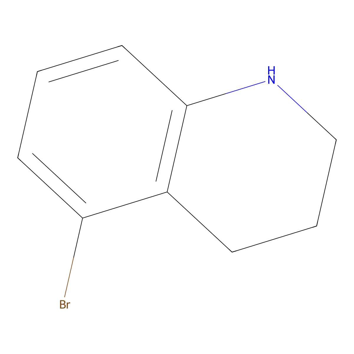 5-Bromo-1,2,3,4-tetrahydroquinoline molecular structure, CAS 114744-50-2