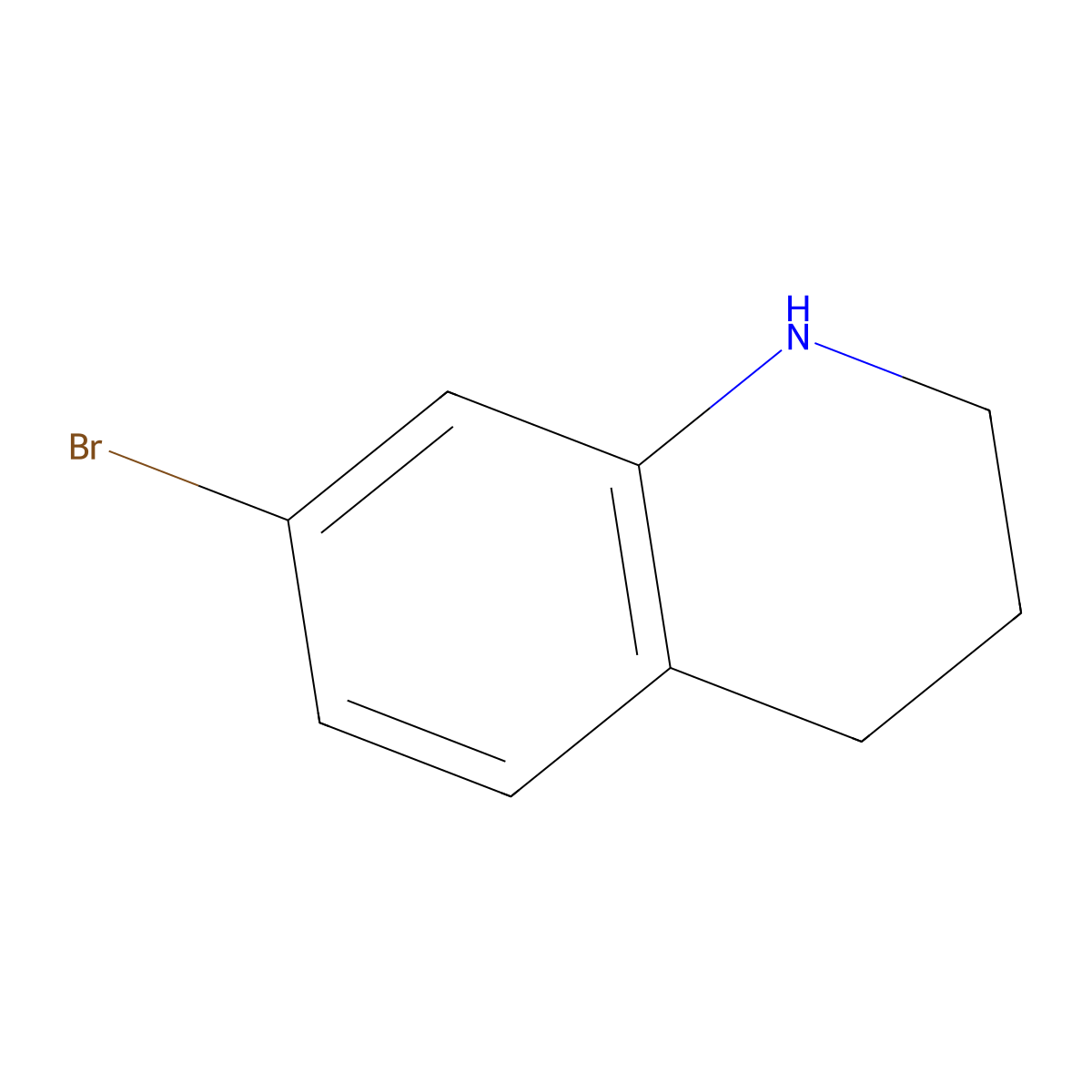 7-Bromo-1,2,3,4-tetrahydroquinoline molecular structure, CAS 114744-51-3