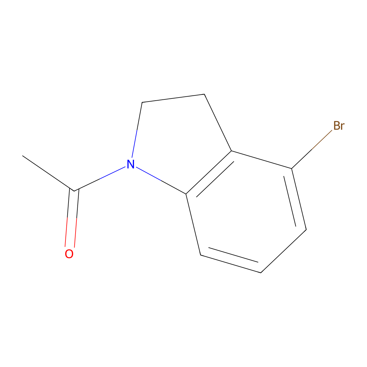 1-(4-Bromoindolin-1-yl)ethanone molecular structure, CAS 114744-52-4
