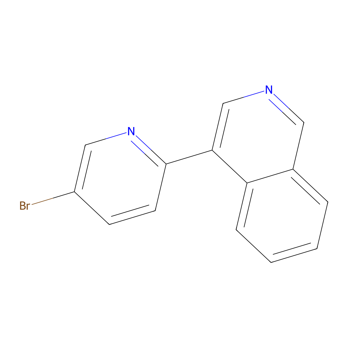 4-(5-Bromopyridin-2-yl)isoquinoline molecular structure, CAS 1147447-05-9