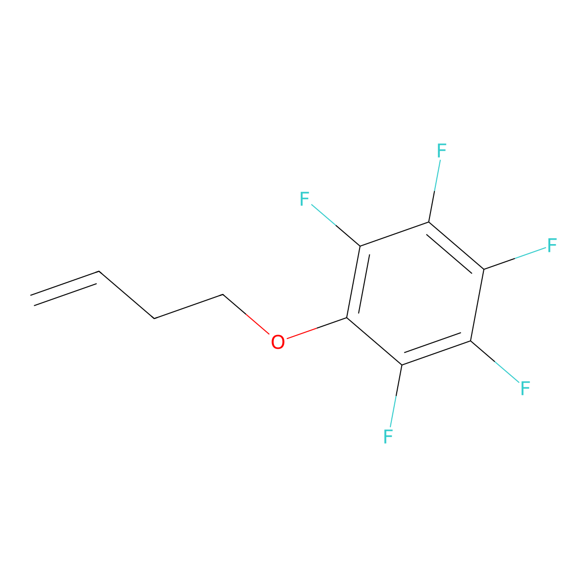 Benzene, (3-butenyloxy)pentafluoro- molecular structure, CAS 114746-33-7