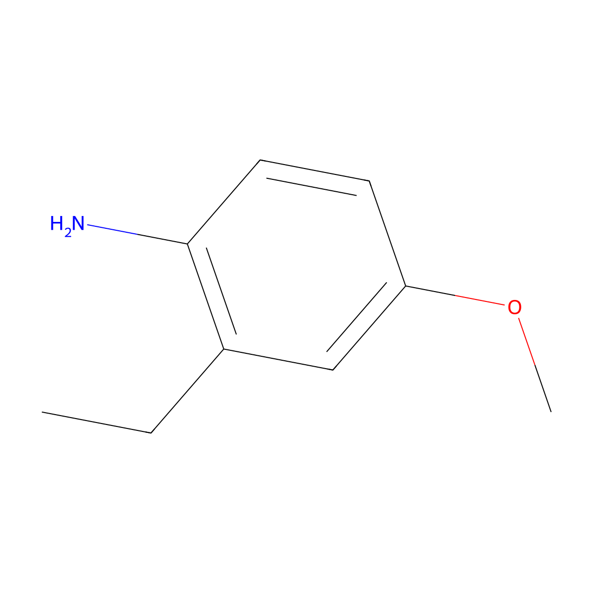 2-Ethyl-4-methoxyaniline molecular structure, CAS 114747-31-8