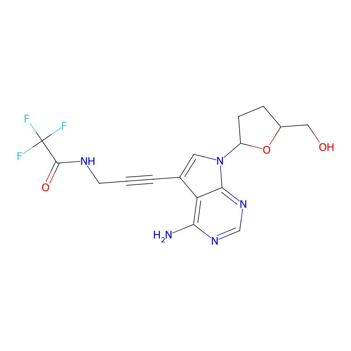 7-TFA-ap-7-Deaza-ddA molecular structure, CAS 114748-71-9