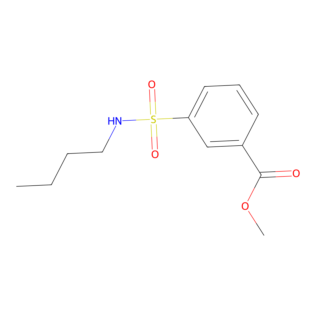 Methyl 3-(butylsulfamoyl)benzoate molecular structure, CAS 1147486-05-2