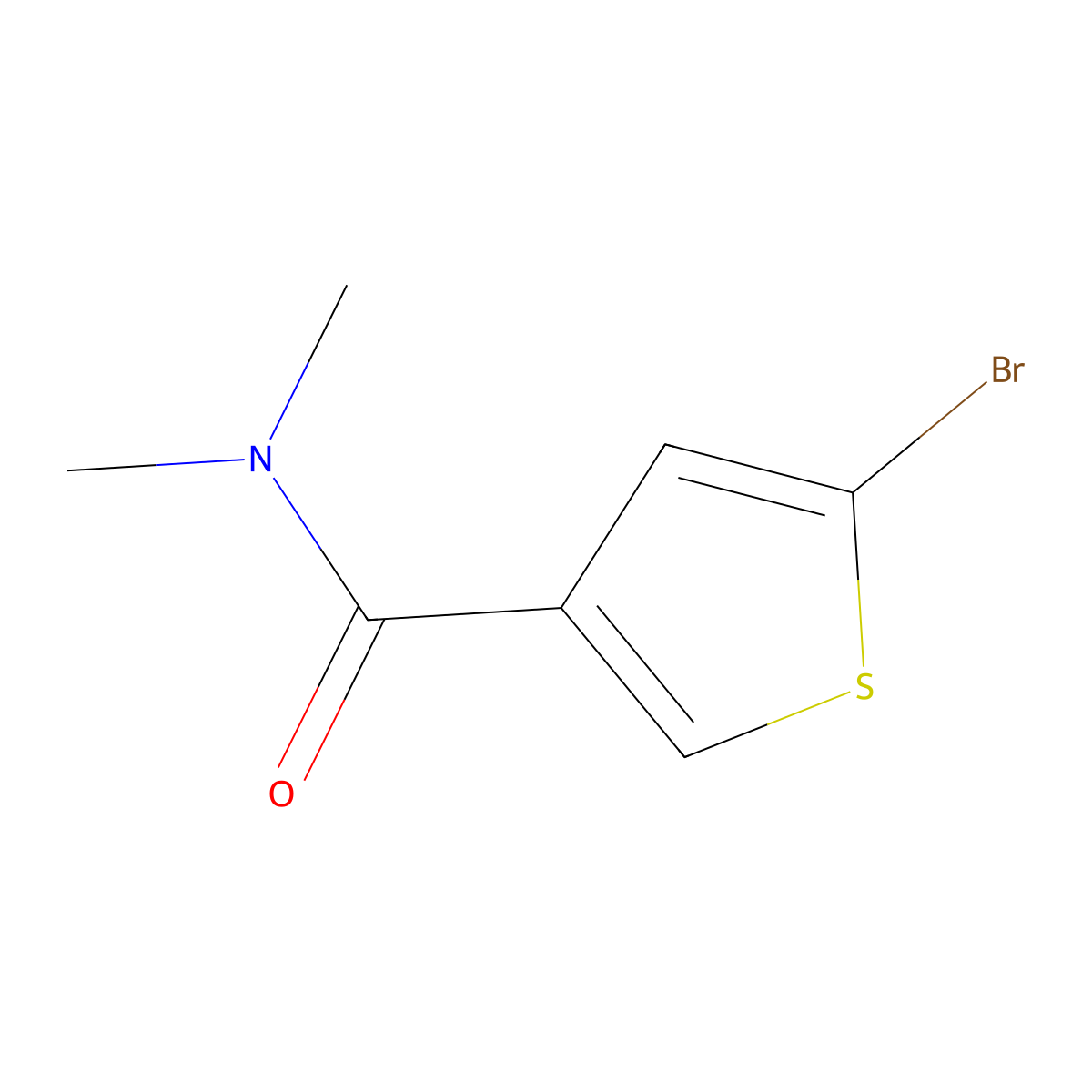 5-bromo-N,N-dimethylthiophene-3-carboxamide molecular structure, CAS 1147488-26-3