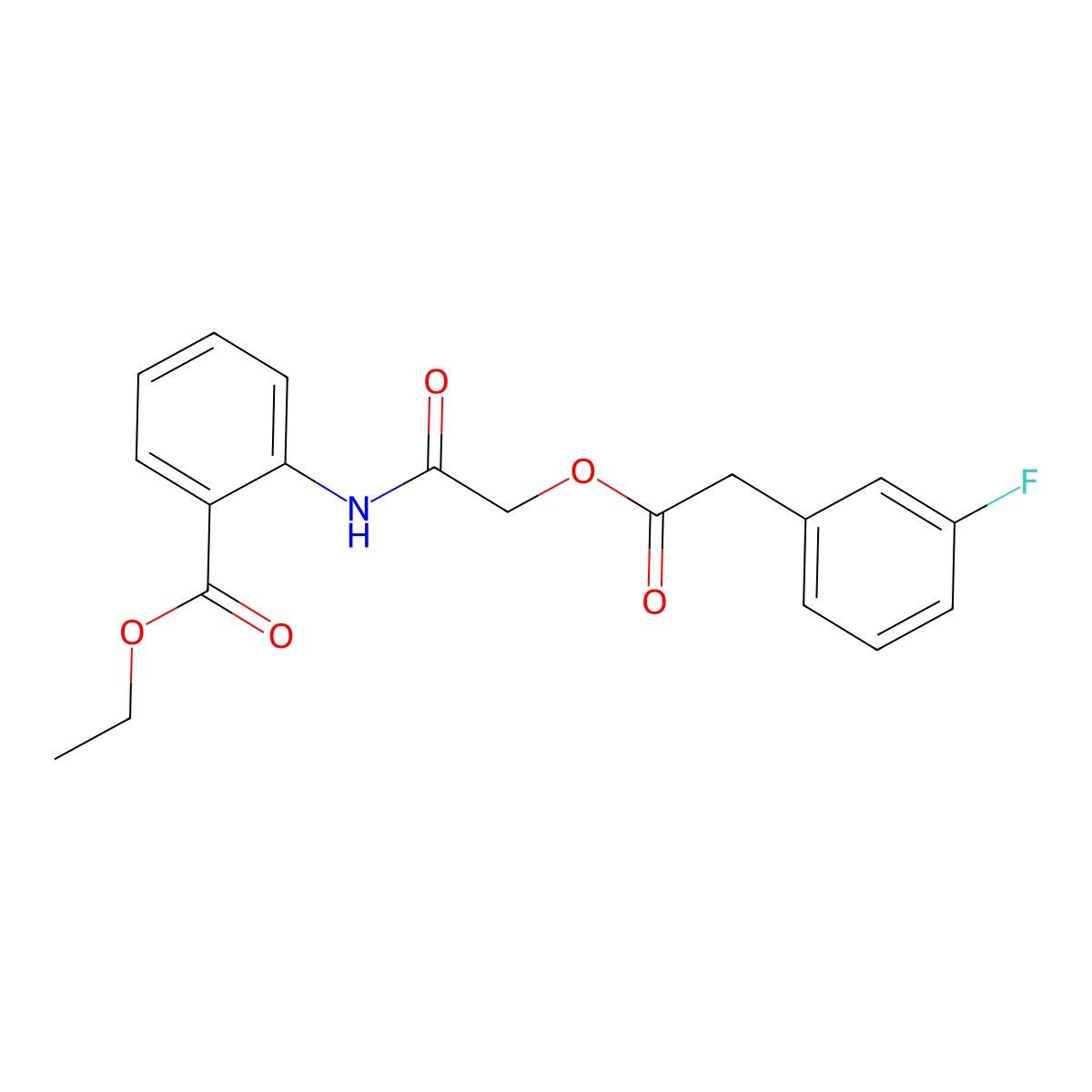 Ethyl 2-[[2-[2-(3-fluorophenyl)acetyl]oxyacetyl]amino]benzoate molecular structure, CAS 1147518-46-4