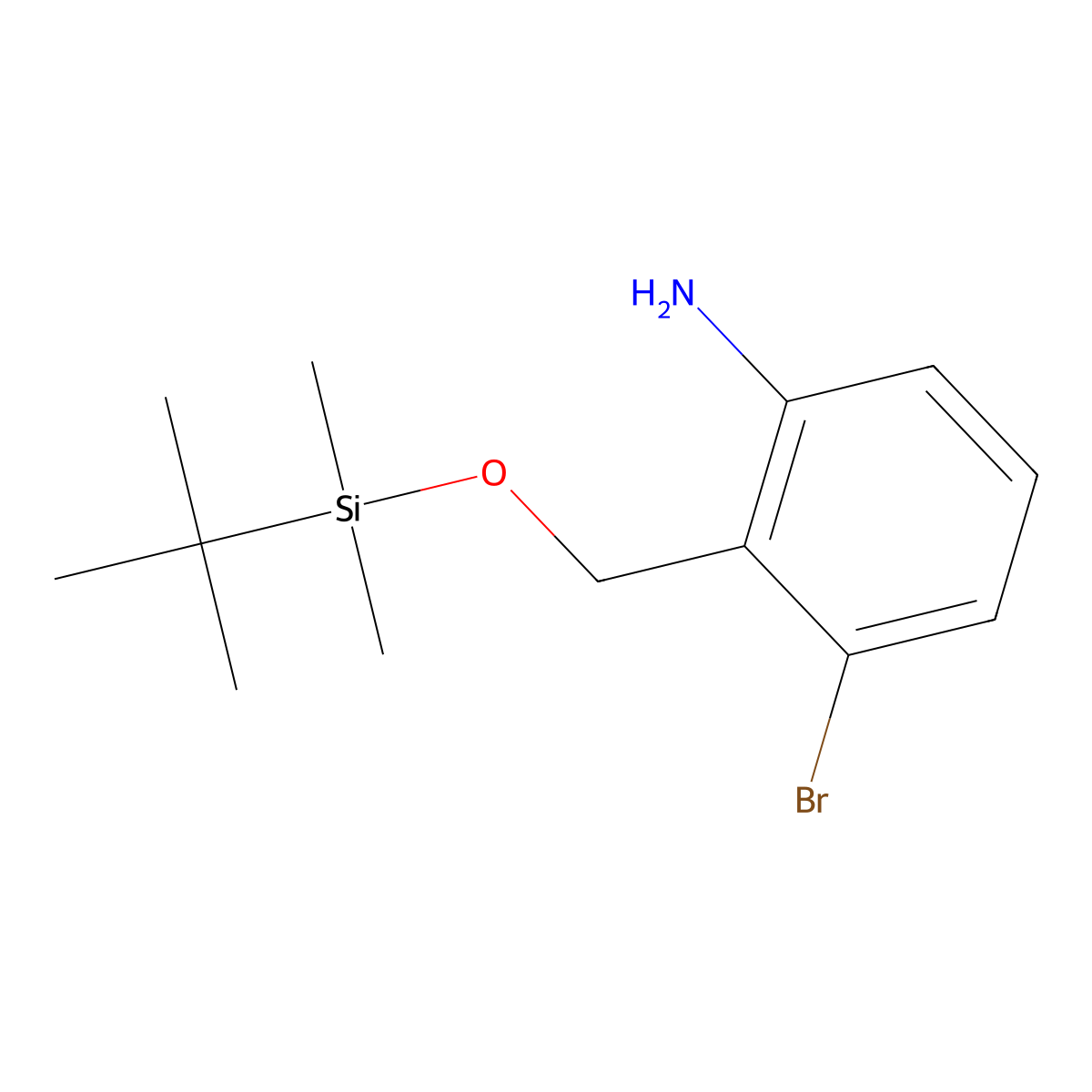 3-Bromo-2-[[(tert-butyldimethylsilyl)oxy]methyl]aniline molecular structure, CAS 1147531-04-1