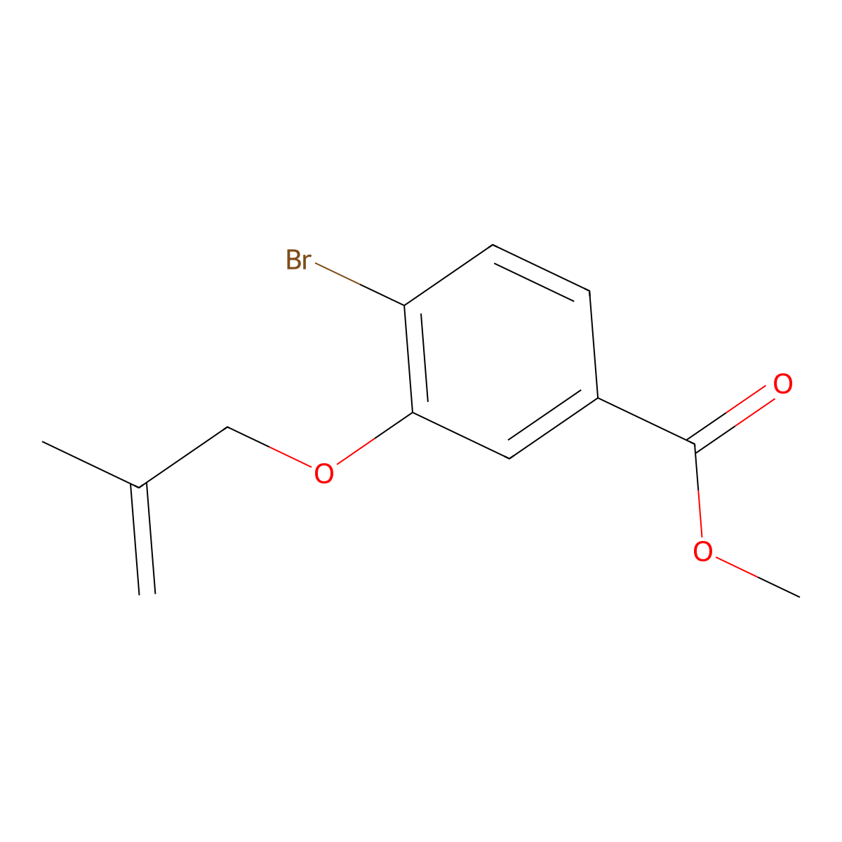 Methyl 4-bromo-3-(2-methylallyloxy)benzoate molecular structure, CAS 1147531-54-1