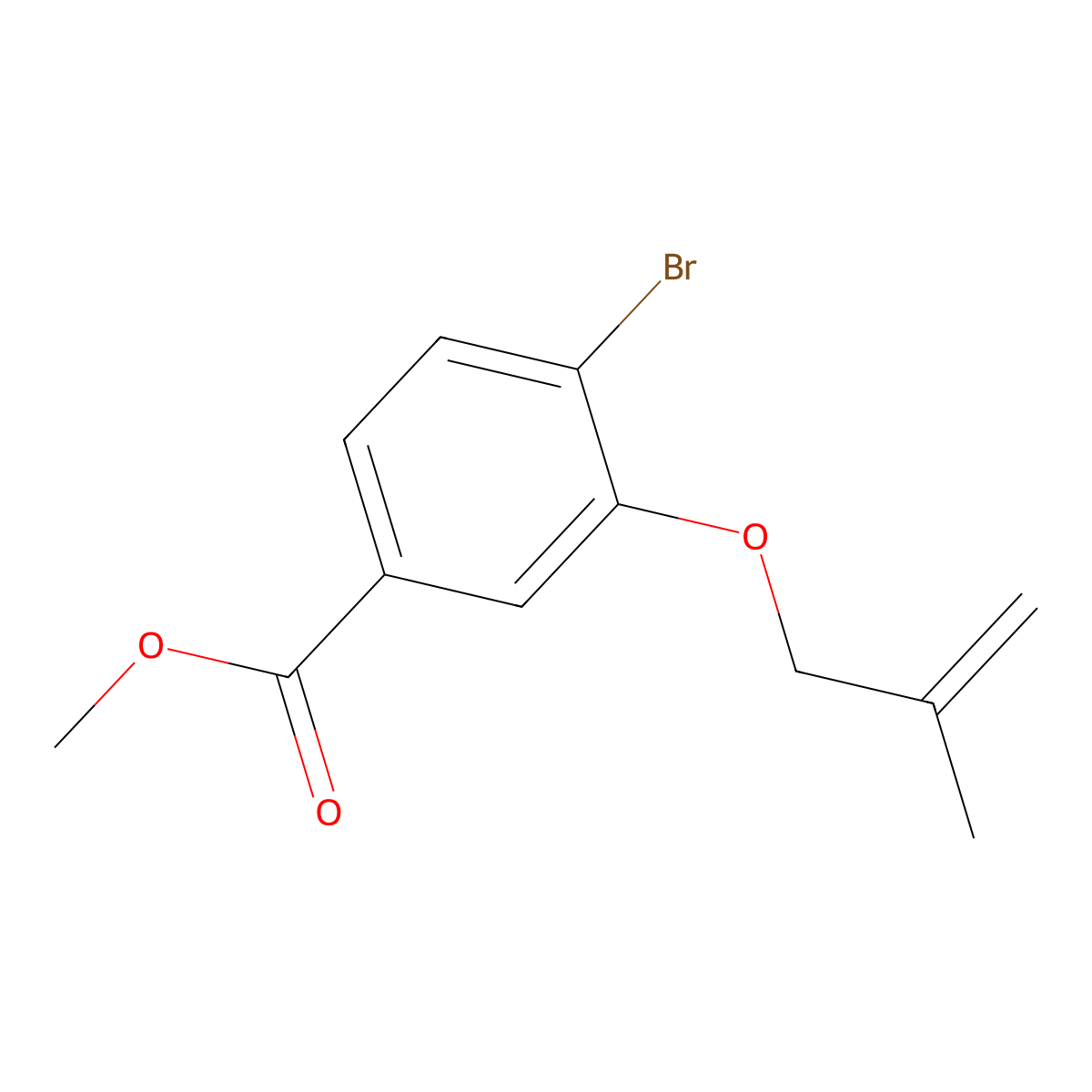 Methyl 4-bromo-3-(2-methylallyloxy)benzoate molecular structure, CAS 1147531-54-1