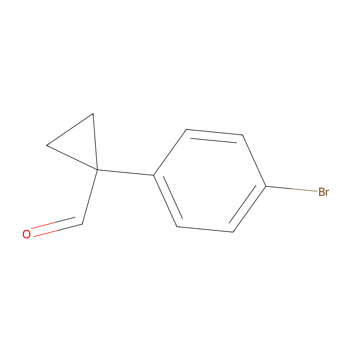 1-(4-Bromophenyl)cyclopropane-1-carbaldehyde molecular structure, CAS 1147531-61-0