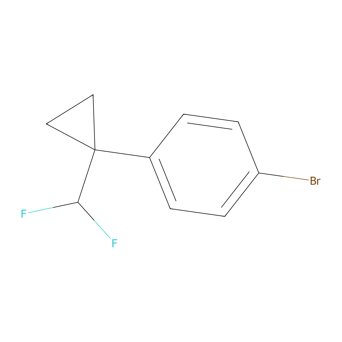 1-Bromo-4-(1-(difluoromethyl)cyclopropyl)benzene molecular structure, CAS 1147531-63-2