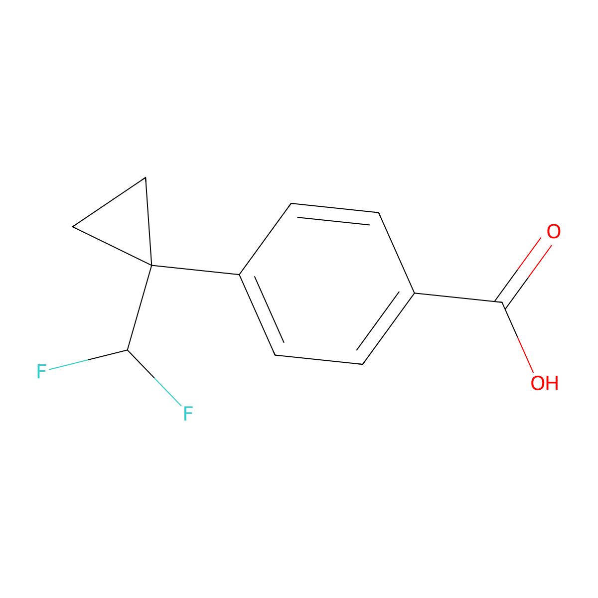 4-[1-(Difluoromethyl)cyclopropyl]benzoic acid molecular structure, CAS 1147531-65-4
