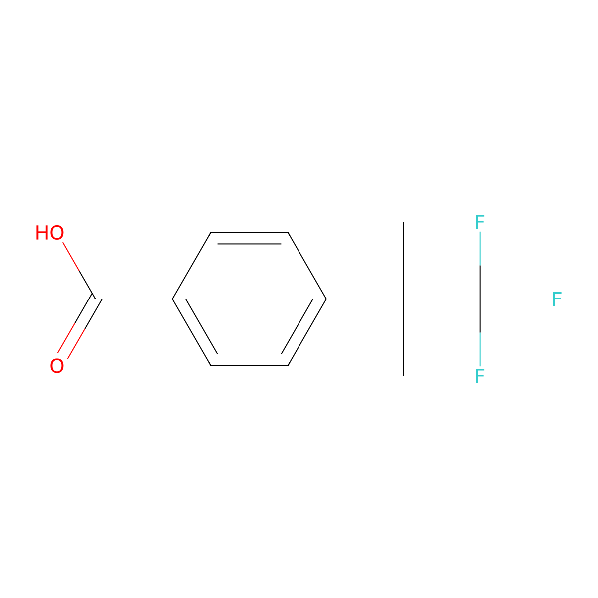 4-(1,1,1-Trifluoro-2-methylpropan-2-yl)benzoic acid molecular structure, CAS 1147531-71-2