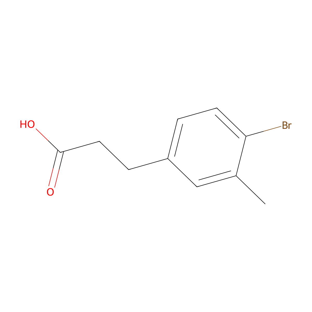 3-(4-Bromo-3-methylphenyl)propanoic acid molecular structure, CAS 1147548-74-0
