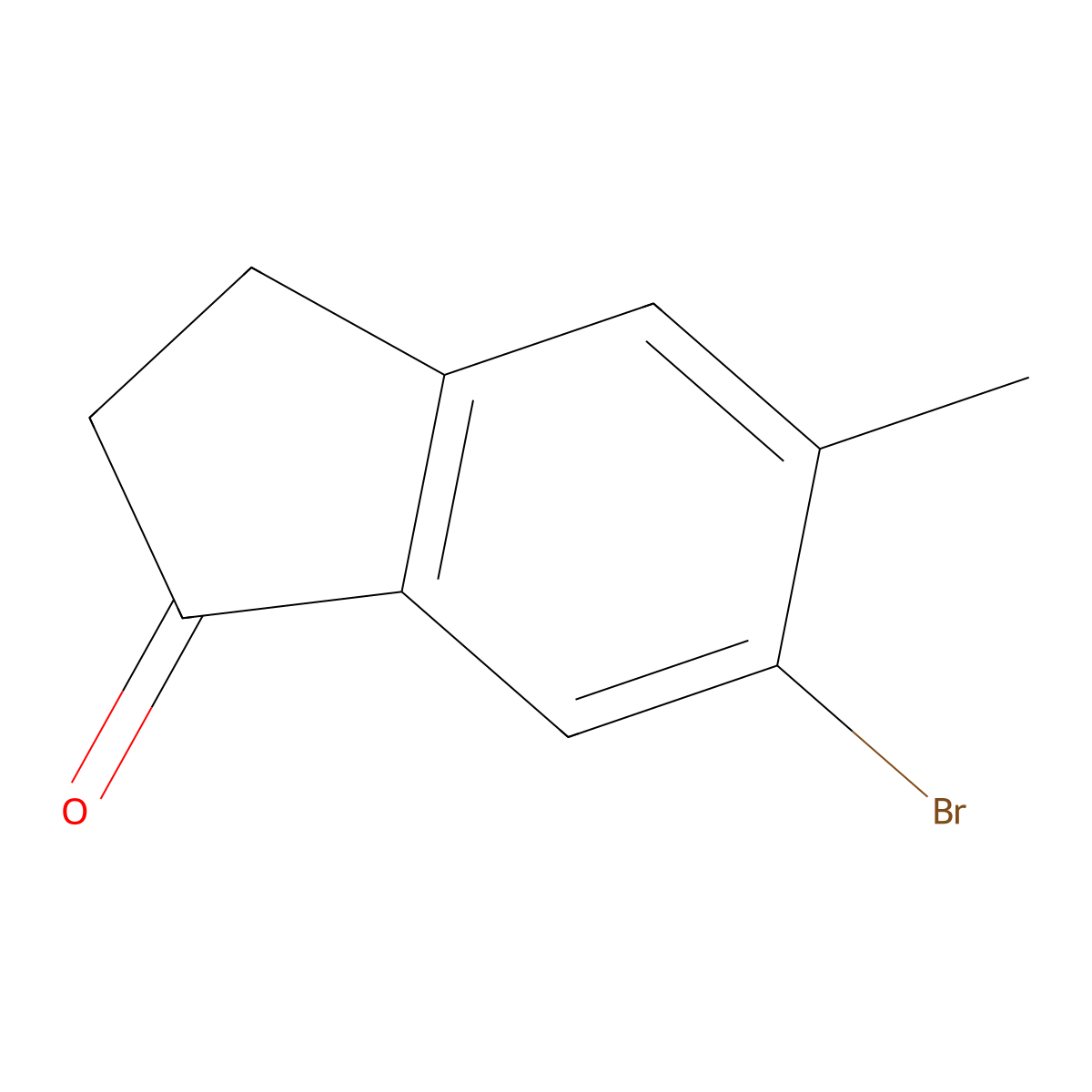 6-bromo-5-methyl-2,3-dihydro-1H-inden-1-one molecular structure, CAS 1147548-82-0